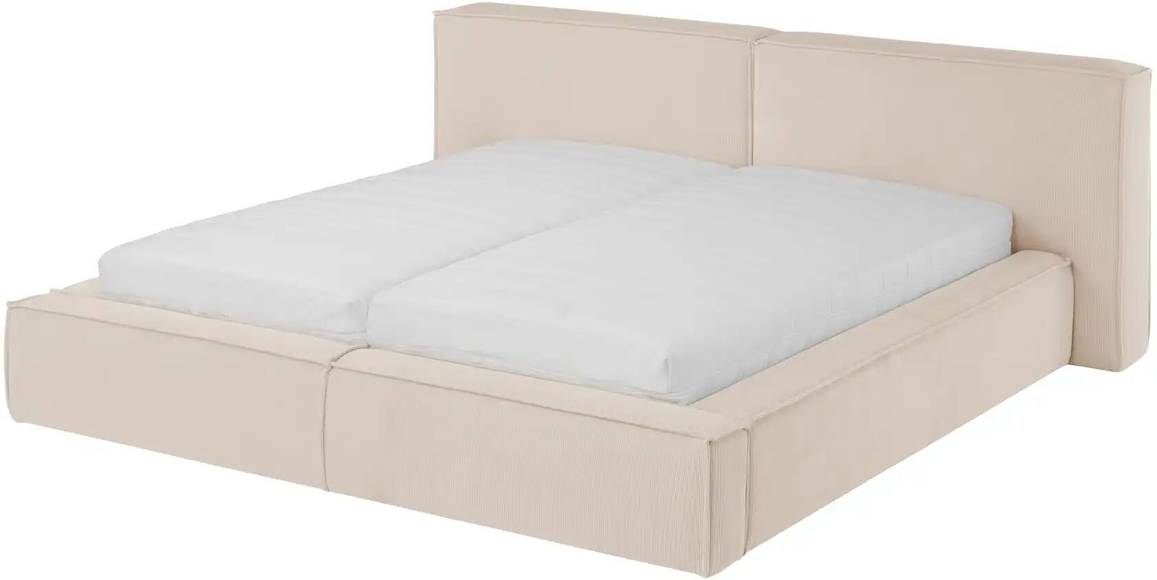 Höffner Polsterbett mit Bettkasten Gratia ¦ beige ¦ Maße (cm): B: 260 H: 85