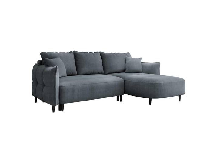 Mirjan24 Ecksofa Sycylia, Seite: Rechts, Dunkelgrau, Holz, L-Form,L-Form, 244x165 cm, Wohnzimmer, Sofas & Couches, Wohnlandschaften, Ecksofas