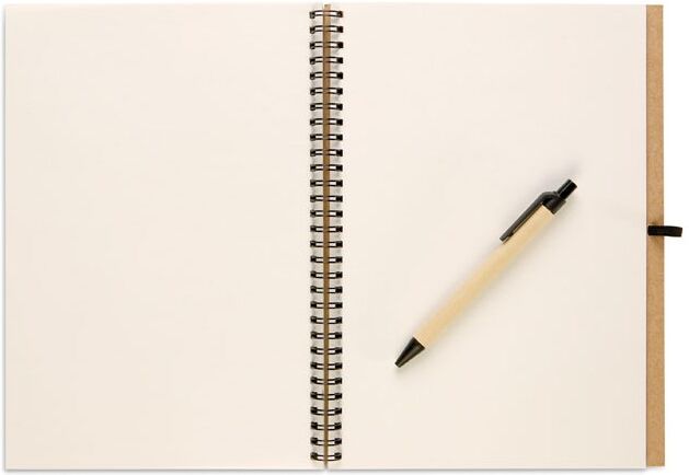 Carnet à spirale personnalisé en papier recyclé Bloquero noir