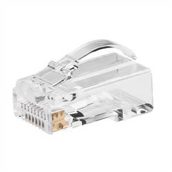 ROLINE RJ45 Stecker, ungeschirmt, Cat.6/6A (Class E/EA), Pass-Through Modularstecker, für Massiv-/Litzendraht, 10 St. 21.17.3147