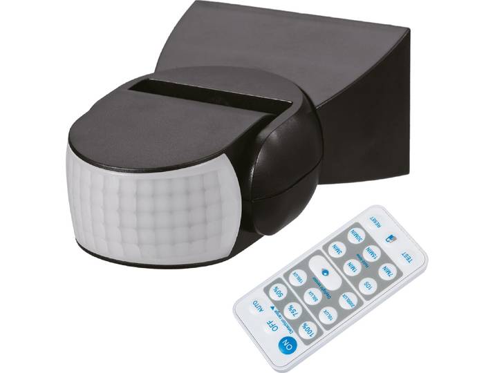 Maclean détecteur de mouvement PIR\, infrarouge\, avec télécommande\, max. 1200W (ampoule)\, max. 300W (LED)\, MCE241 B