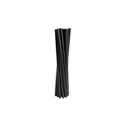 Mehrweg-Trinkhalme Schwarz PP | 24 cm - ø 8 mm | Strohhalm Spülmaschinenfest & stabil - 250 Stück
