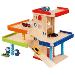 Goki Parkhaus, Parkgarage aus Holz, Spielspaß für Auto-Fans