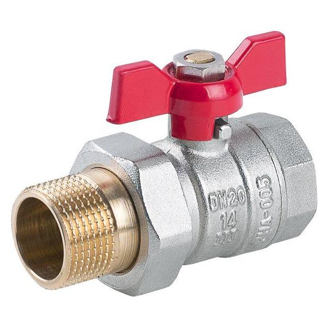 Perfexim water ball valve WZ DN20 with screw connection, butterfly, reinforced PHA-005 G3 (00-005-0200-000)