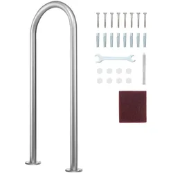 VEVOR Pool-Handlauf, 400 x 90 x 915 mm, Pooleinstieg Aluminium mit Grundplatte für Innen-/Außenpools, benutzerfreundliche Einstieghilfe für Schwimmbäder, Haltegriff mit Zubehör für Spas und Docks
