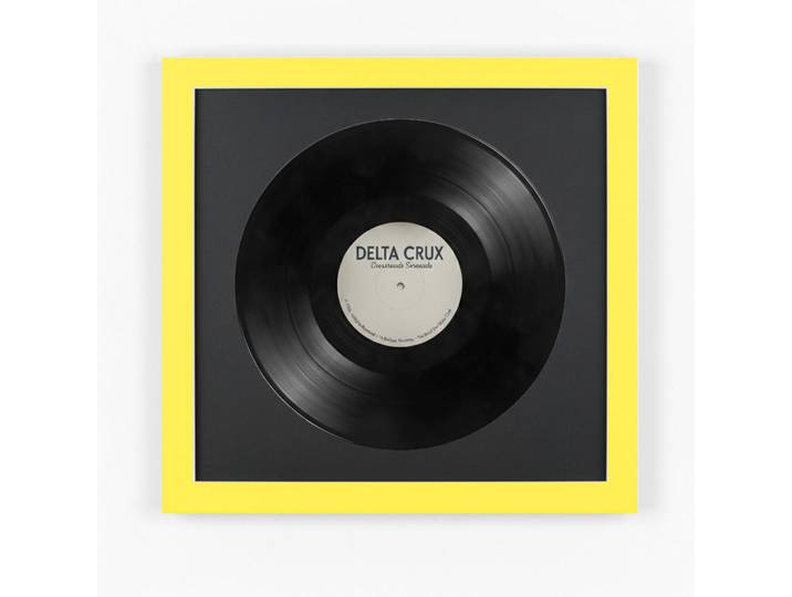 K-Möbel Schallplatten Bilderrahmen 40/40 2er Set, Gelb, Holz, Rechteckig, 40x40 cm, Bilder & Rahmen, Bilderrahmen, Holzrahmen