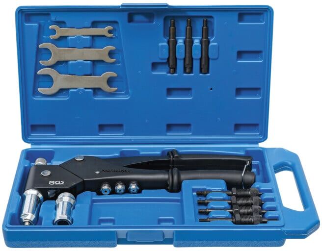 Jeu de pinces à riveter pour rivets standard, écrous et goujons de rivetage BGS ; BGS technic (438)