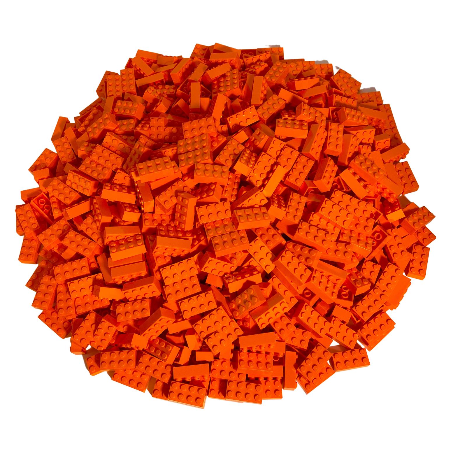 LEGO 250 Orange Steine 2x4 - Bausteine - Classic, Basic, City - 3001 (3001, LEGO Classic) (3001)