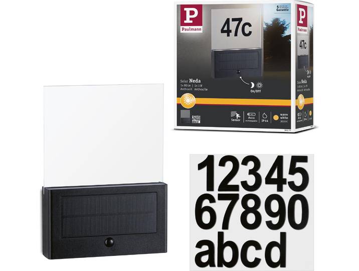 Paulmann Solar LED Hausnummernleuchte Neda