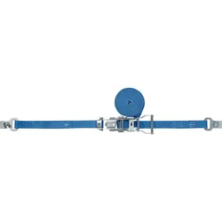 TECWERK Zurrgurt DIN12195-2 l 4 m B 25 mm mit Ratsche+Flachhaken mit Sicherung