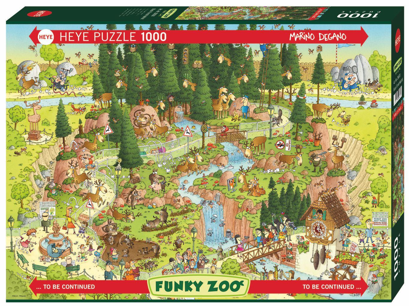 Heye Puzzle Standardpuzzel Degano Zoo, Zwartbos, Habitat, 1000 stukjes