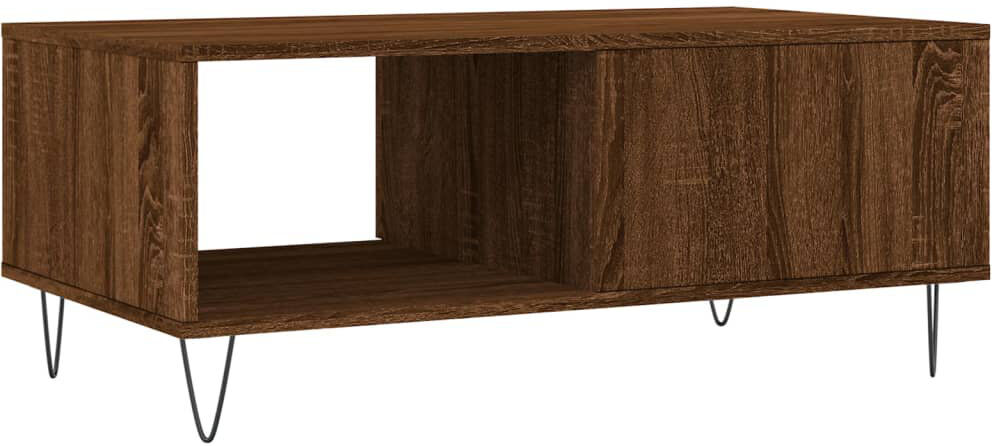 George Oliver Vasbinder Coffee Table with Storage Brown Oak