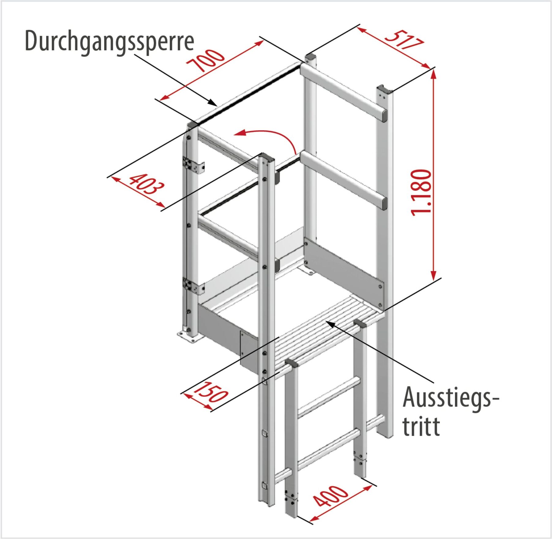 Hymer Ausstieg breit, mit Handlauf (0054055)