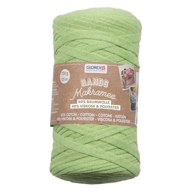 Glorex Wolle Makramee Bands 250 g, Grün (125 m) (5100503)