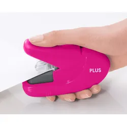 PLUS JAPAN Klammerloses Heftgerät pink