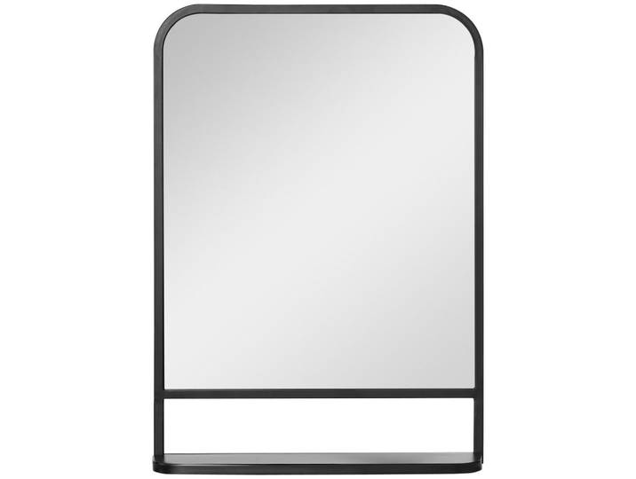 Homcom Wandspiegel, Schwarz, Metall, Glas, 10.2x50x70 cm, Spiegel, Wandspiegel