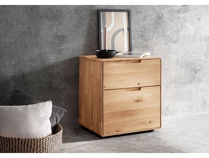 Massive Nachtkommode 58cm Holz/Braun