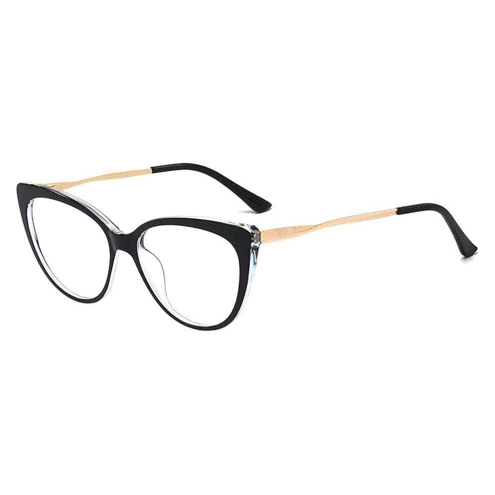 Techsuit - Anti-Blue Light Glasses Reflex Metal (F5018-C72) - Cat Eye - Dark Black (56340643)