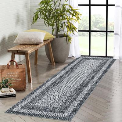 Garvee Gradient Braided Printed Machine Washable Rug