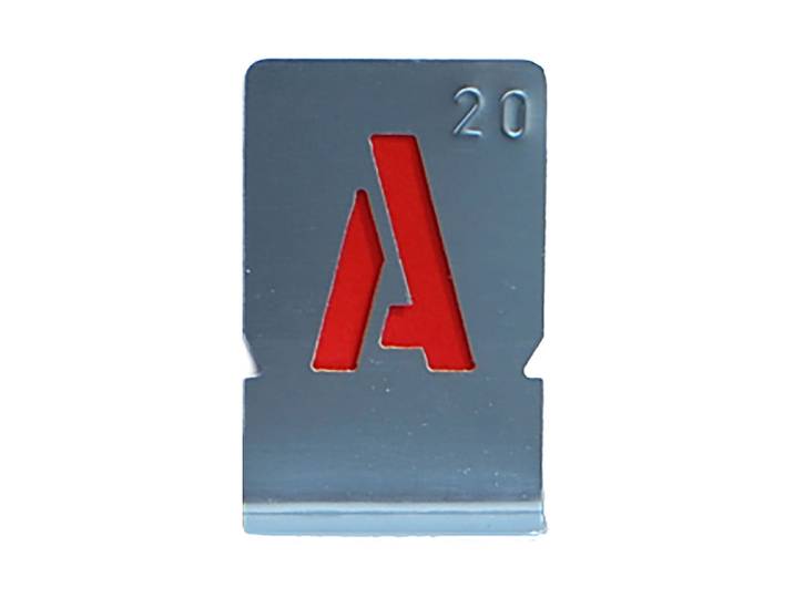 Zink-Schablonen Buchstaben 2 cm