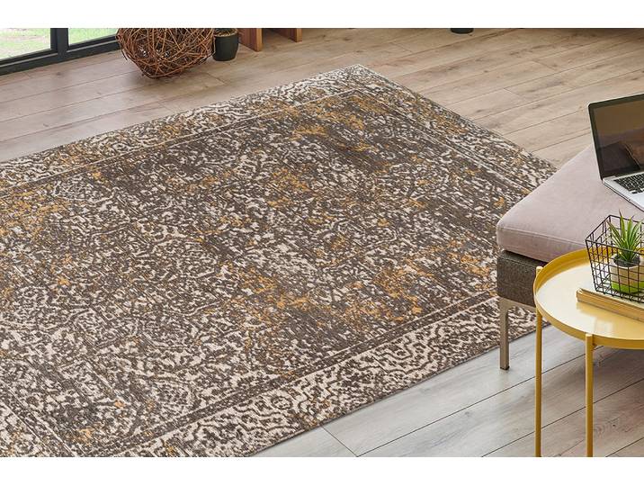 Teppich KAYOOM Davis 225 , beige, B:160cm H:12mm L:230cm, Polyester, Teppiche, Teppich, edles Design, pflegeleicht, neutrale Farben