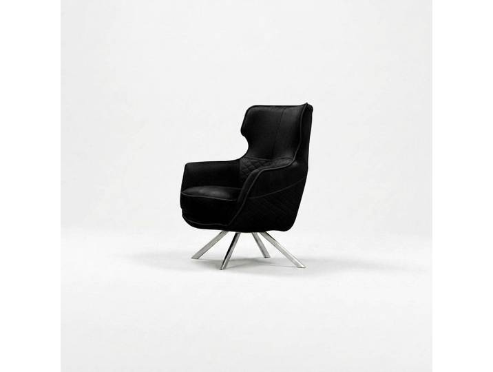 JVmoebel Sessel Eleganter grauer Clubsessel aus Stoff und Metall für modernes Wohnen (1-St., Sessel), Made in Europa