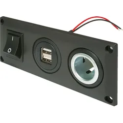 Pro Car Einbausteckdose mit USB-A Doppelsteckdose