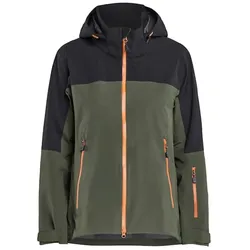 Damen Shelljacke "STRIKER" - S - waldgrün/rost