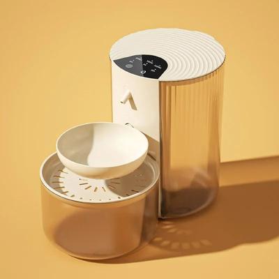 Uplift Essentials 3L Smart Pouring Cat Water Fountain With Clean Dirty Separation beige