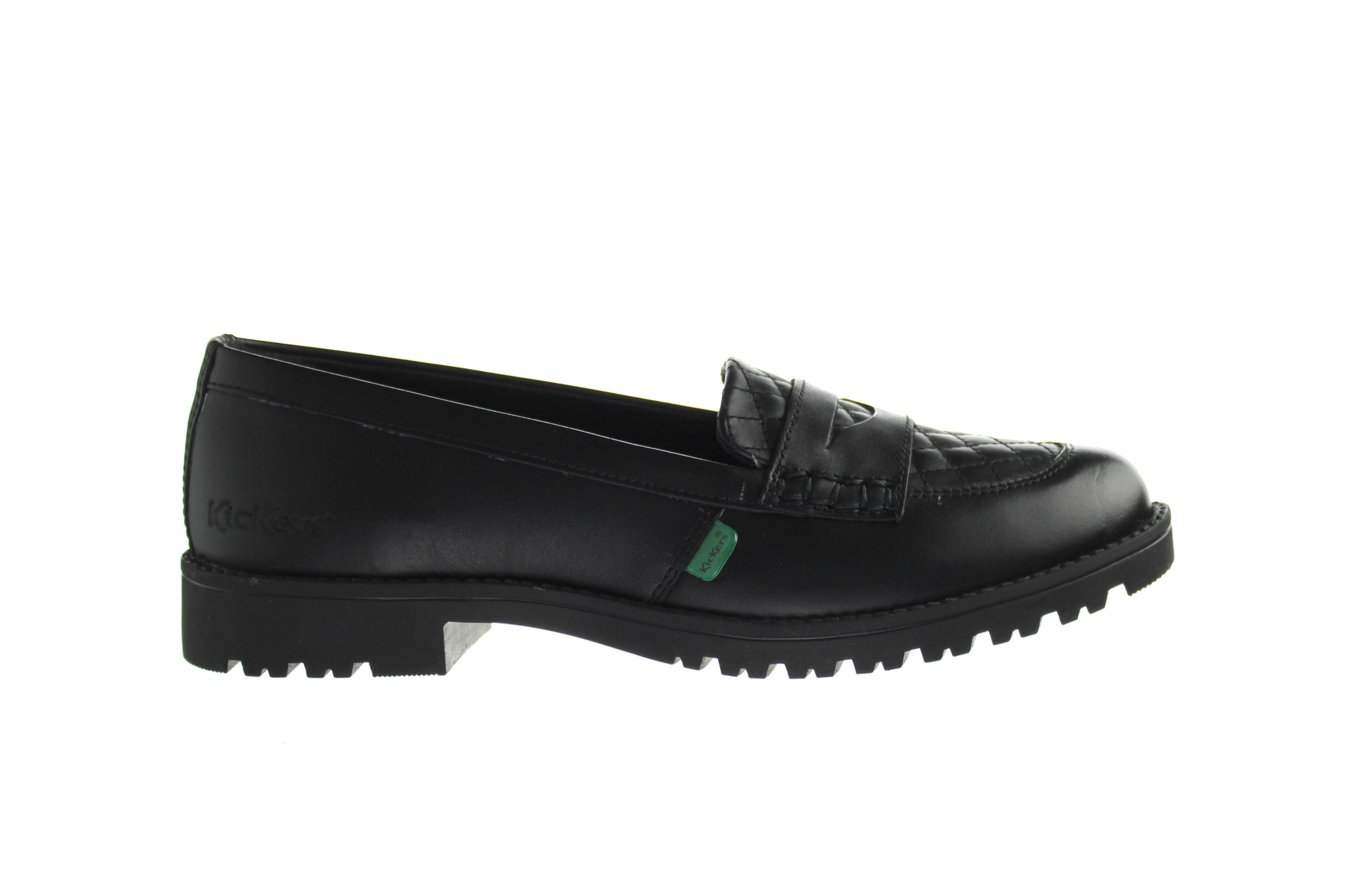 Kickers Lachly Quilt Loafer Damesschoenen Zwart