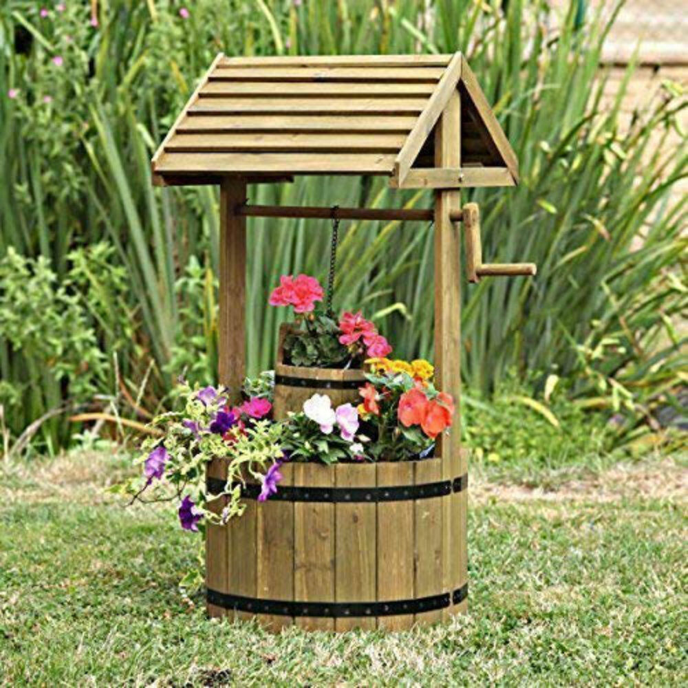 Dakota Fields Hance Wood Pot Planter 100cm H X 47cm W X 48cm D