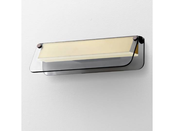 Wandleuchte Apnea 30 x 9 x 11cm Schwarz/Schwarz Aluminium, Acrylglas Nicht austauschbare LEDs LED-Platine