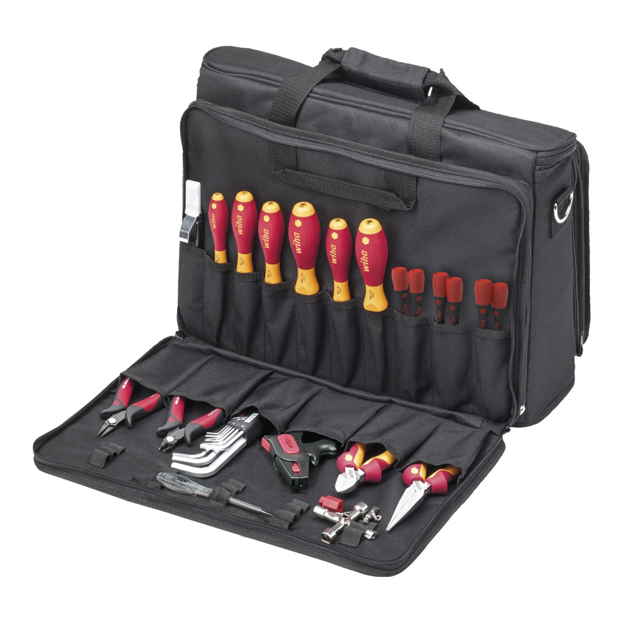 Wiha Werkzeug Set Service-Techniker 30-tlg. inkl. Tasche I Werkzeugsatz für Elektriker I VDE (43879))