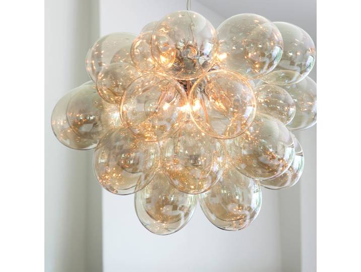 Gross Grande Pendelleuchte, amber, Ø 62 cm - By Rydéns - Wohnzimmer - Design - Glas - Einflammig