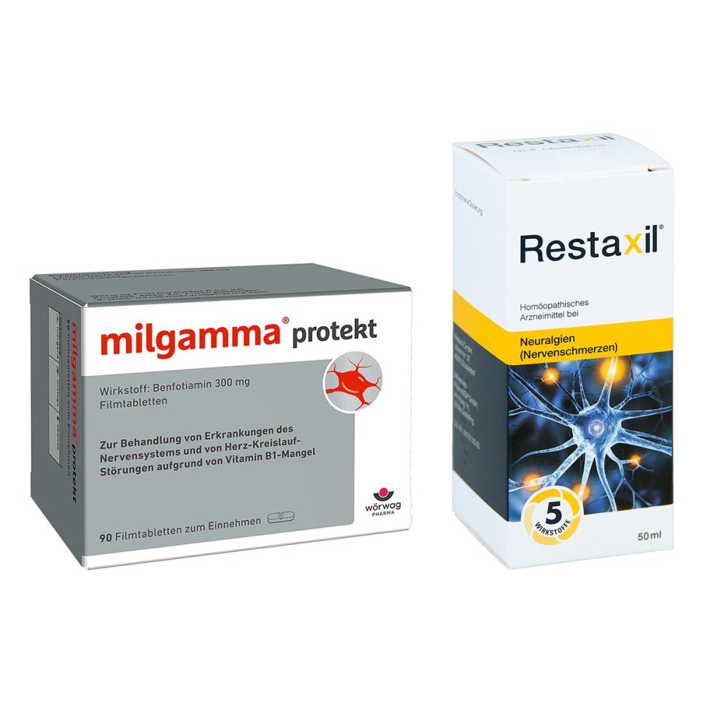 Milgamma Protekt Filmtabletten + Restaxil Flüssig 08105437