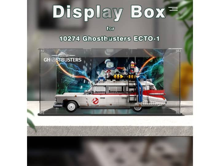 Boîte d'affichage en acrylique pour Lego 10274 Ghostbusters ECTO-1, vitrine transparente anti-poussière (ensemble LEGO non inclus)