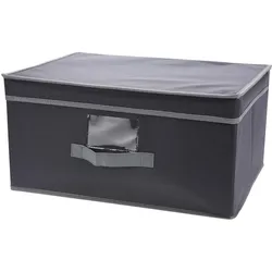 Storage Solutions, Aufbewahrungsbox, Aufbewahrungsbox mit Deckel & Henkel, 4er-Set (4x, 31 x 28 x 15.50 cm)