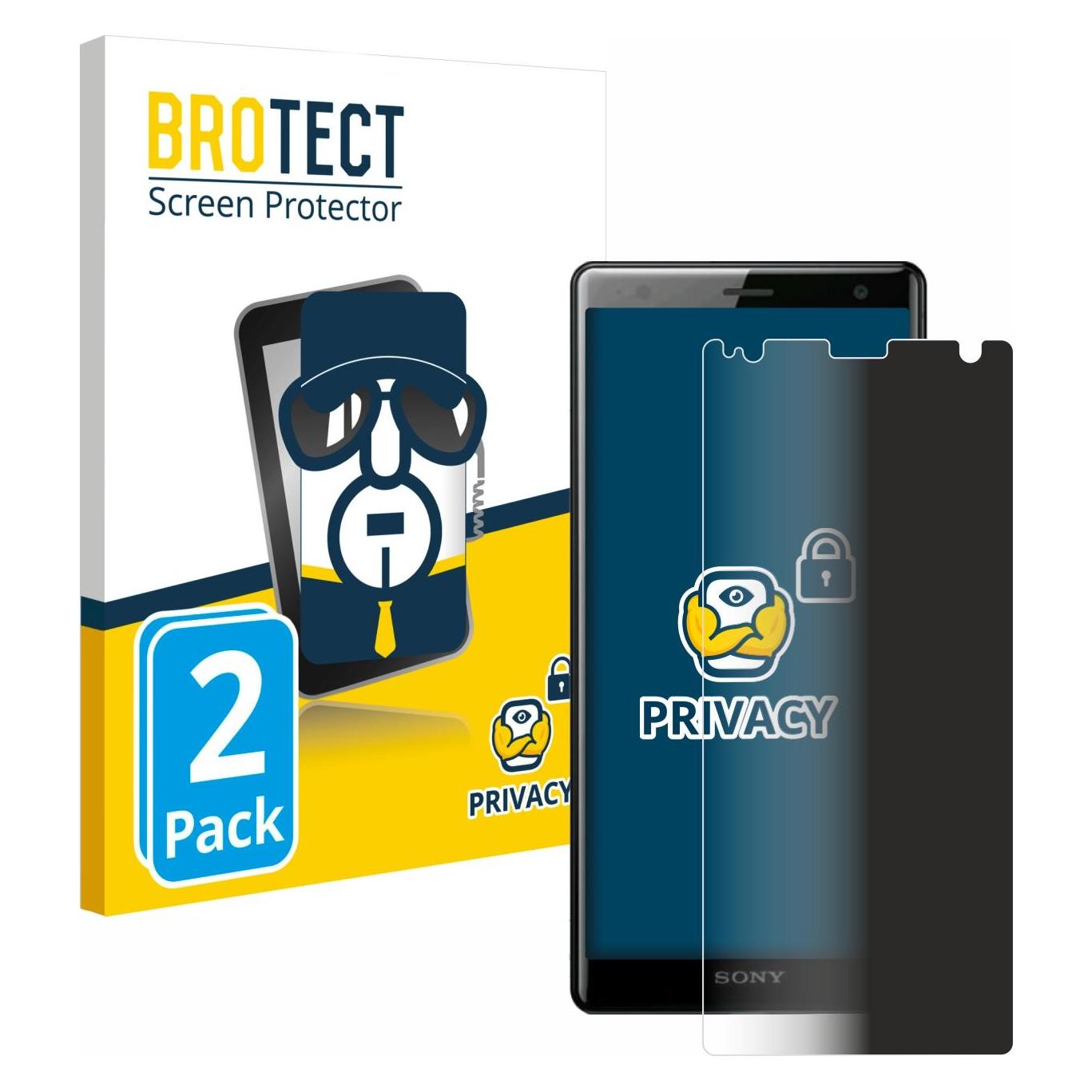 Brotect Sichtschutzfolie Anti-Spy Privacy Folie Blaulicht-Schutz (Sony Xperia XZ2) (4333153)
