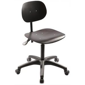meychair Arbeitsstuhl PW1-TR-B, schwarz, mit Rollen, Buchenholz, bis 120 kg