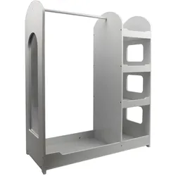 Hardin 1fachgut Kindergarderobe aus Holz mit Spiegel, ca. 93 x 39 x 112,5 cm - Weiß