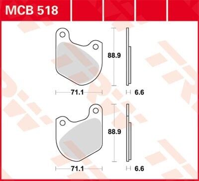 TRW MCB518 Bremsbeläge