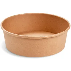 50x Salatschalen Feinkostschalen braun Ø185mm Pappe PE-beschichtet 1100ml