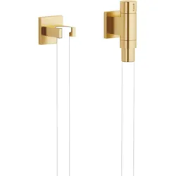 Dornbracht Water Modules Wandanschlussbogen 27821979-28 mit Schlauchhalterung, mit Einzelrosette, messing gebürstet