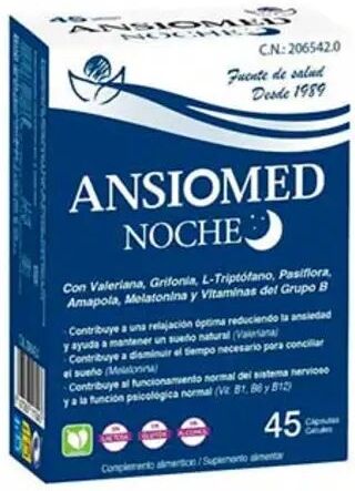 ANSIOMED 45 Capsulas Noche Para Conciliar El Sueño