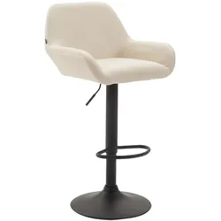 CLP Barhocker Braga Kunstleder creme/schwarz