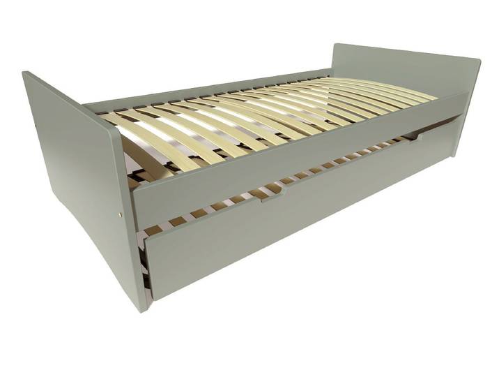 Lit gigogne 90x200 ABC pin massif 90x 200 Gris