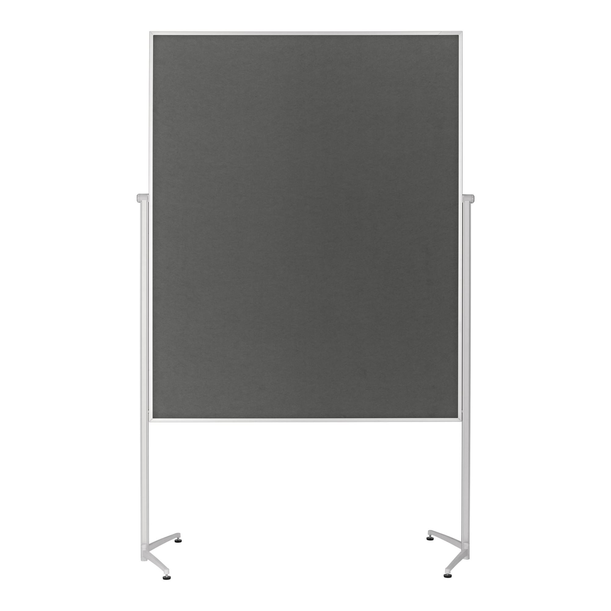 Magnetoplan Design-Moderatorentafel "evolution plus" einteilig, Filz grau, 1200 x 1500 mm ; HOLTZ (1151101)