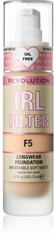 Revolution IRL Filter long-lasting mattifying foundation shade F5 23 ml