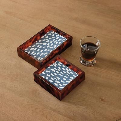 Acrylic Napkin Holders - Tortoise Cocktail - Ballard Designs