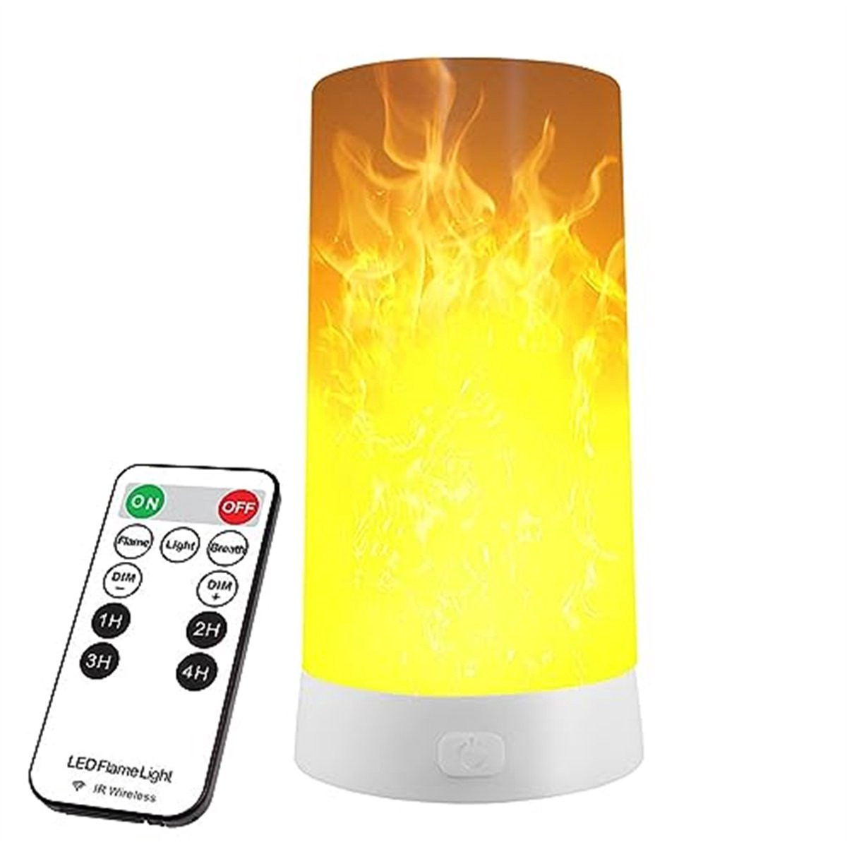 Ynkkvre LED Vlam Lamp met Afstandsbediening, Bewegende Vlam en Timer Functie